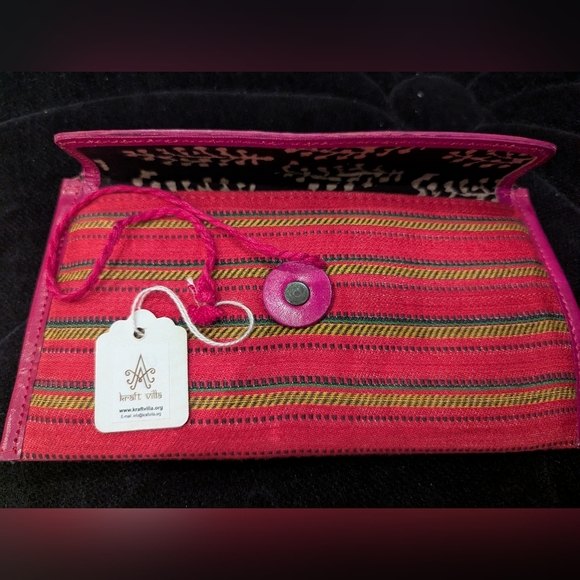 Leather & Cloth Wallet multi Function Pouch - Picture 4 of 7